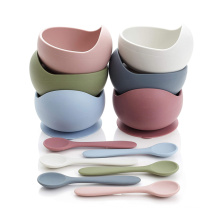 Yuming Factory Eco-Friendly Baby Feeding Dinner Set Essentials Silicone Bowls, Dishes, Spoons, Cup